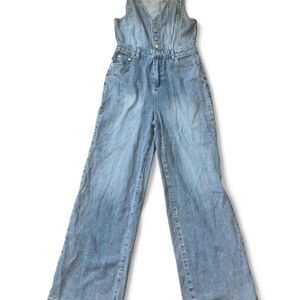 Sincerely Jules Women's Light Blue Vest Overalls SZ M